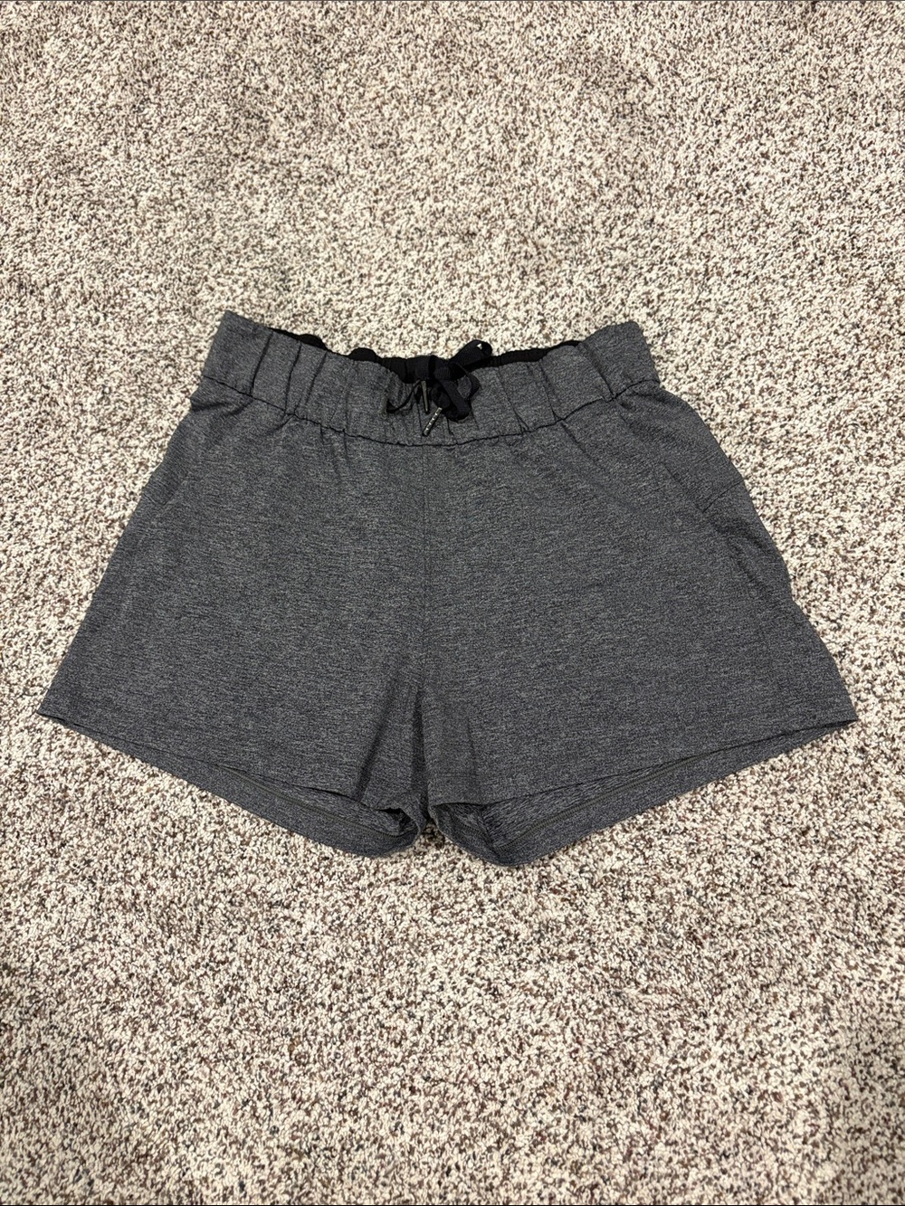 lululemon athletica Charcoal Gray Drawstring Athletic Shorts